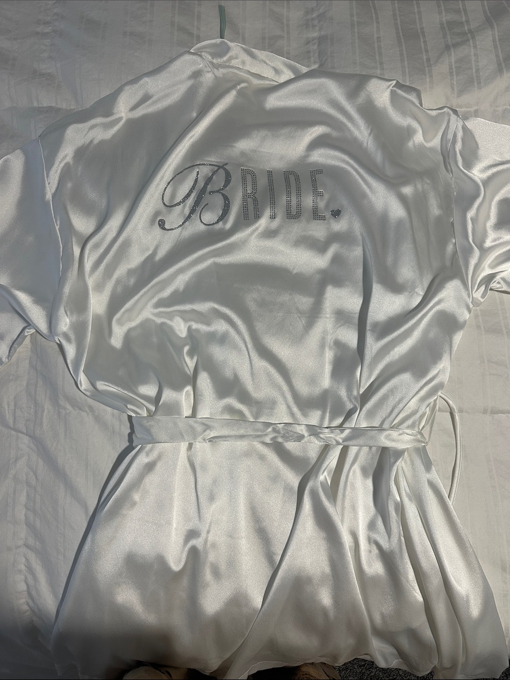Victoria's Secret White Satin "Bride" Robe